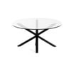 Full Argo coffee table glass black 82 cm
