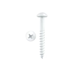 Pinnacle 4.0 x 30mm White Round Head Timber Screw - 20 Pack
