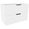 Lugna 512 x 750 x 380mm White 2 Drawer Storage Cabinet - White
