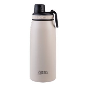 Oasis Double Wall Insulated Sports Bottle with Screw-Cap 780ml - Oat
