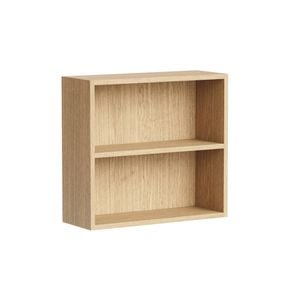 Kaboodle 800-899mm Honey Oak Customisable Shallow Med Wall Open Shelf