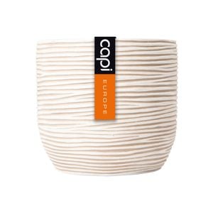 Capi 14 x 13cm Ivory Rib Indoor Plant Pot