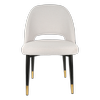 Durafurn 450mm High Light Grey Fabric Semifreddo Chair with Black Metal Legs