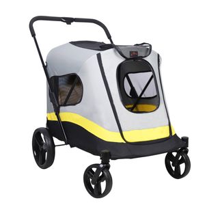 BingoPaw 4-Wheels Pet Dog Stroller Pram Large Carrier Travel Foldable Stroller 74x90x103cm