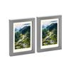 Nicola Spring Photo Frames with 4" x 6" Mount - 5" x 7" - Grey - Pack of 2