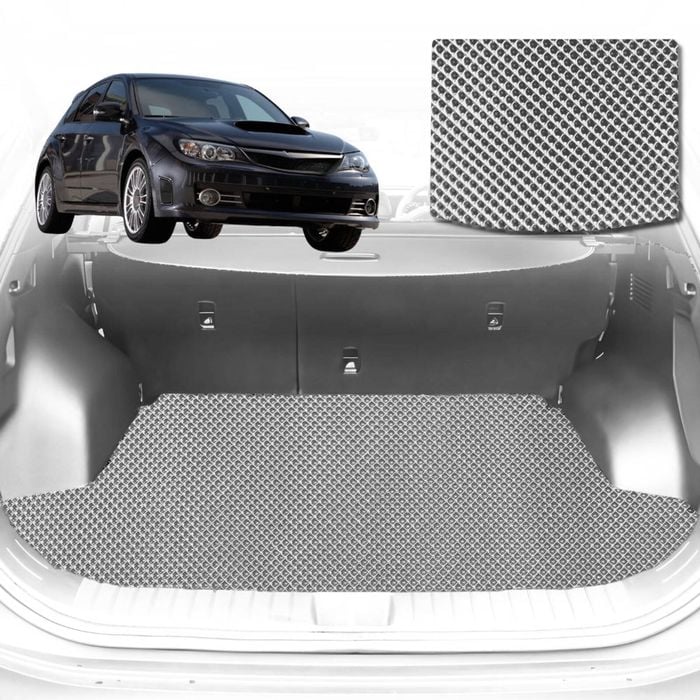 6D Diamond Car Boot Mat for Subaru WRX 2008-2014-Hatch-Cargo Mat-Grey-Outback GT