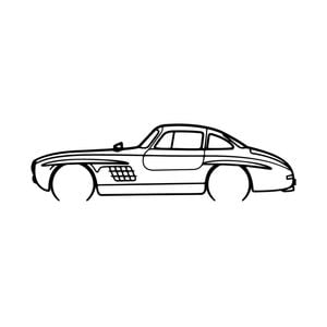 Ignite Laser Mercedes Benz 300Sl Silhouette Metal Wall Art Rustic Metal 15.7inch/40cm