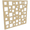 ProtectorAl 300 - 1200 x 300 - 1200mm Gold Matt/Gloss White Squares Unframed Composite Deco Panel