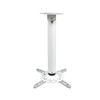 White Projector Mount Bracket Extendable 40-55cm suits Flat or Angled Ceiling