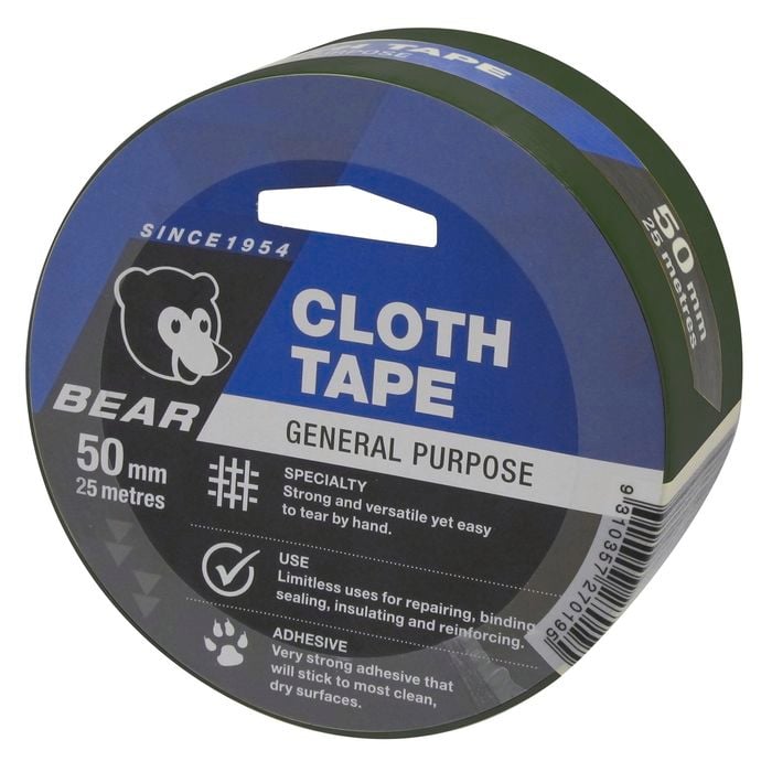 Norton Bear 50mm x 25m Green Cloth Tape
