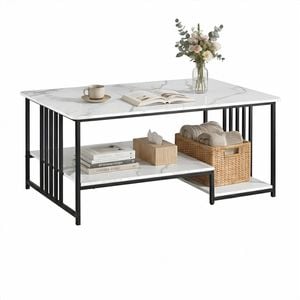Artiss Coffee Table 100cm Marble Finish