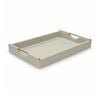 SS Collective Cream Leather Look Serving Tray W/ Gold Handles 46x30cm