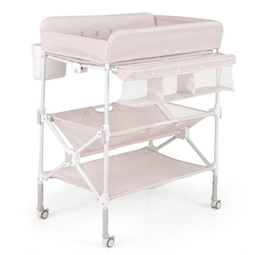 Costway Foldable Change Table Height Adjustable Diaper Changing Station