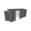 Build-A-Shed 1.2 x 4.5 x 2.0m Skillion Double Sliding Side Door Shed - Grey