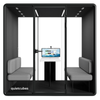 QuietCubes 4 Person Office Pod Black