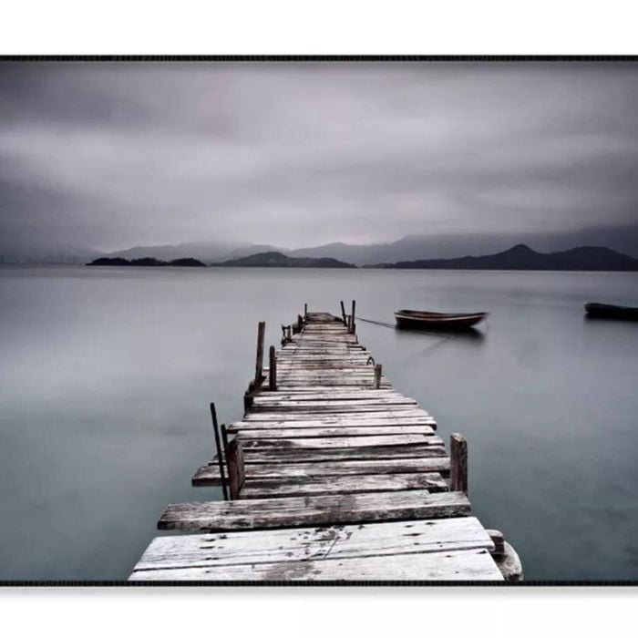 Look On Pier and Boat View  Print 100% Australian Made 120x90cm  (Poster)