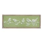 LVD Metal 85x30cm Wall Hanging Art Decor Birds Decorative Home Display Green