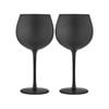 2pc Tempa Aurora Matte Black Gin Glass Party Drinkware Set