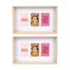 2PK Gibson Gifts Natural Ash 3 Photo Collage Home Decor Frames Rectangular