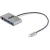 StarTech.com USB/Ethernet Combo Hub - USB 3.2 (Gen 1) Type C - Portable - Space Gray - UASP Support