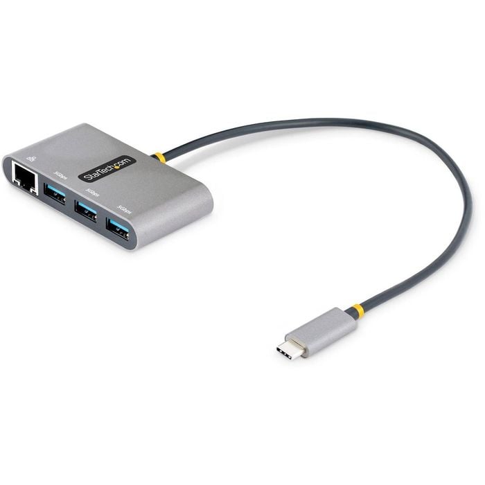 StarTech.com USB/Ethernet Combo Hub - USB 3.2 (Gen 1) Type C - Portable - Space Gray - UASP Support