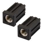 Richmond 25mm x M12 Square Threaded Tube Insert - 2 Pack