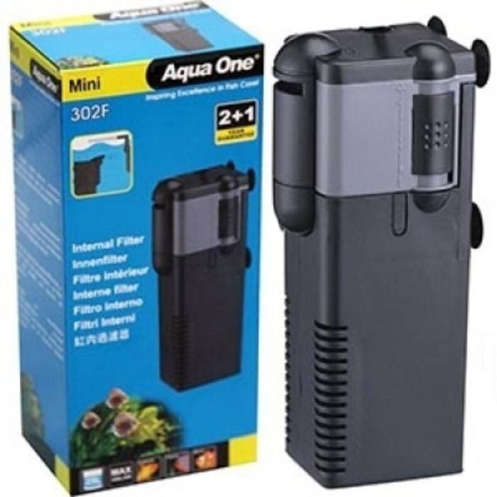 Aqua One Mini 302F Aquarium Internal Filter for Fish Tanks up to 25 Litres