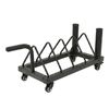 Centra Horizontal Bumper Plate Rack with Wheels Barbell Weight Storage Holder