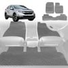 6D Diamond Car Floor Mats for Honda CR-V 2012-2017-Full Set-Grey-Outback GT