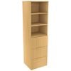 Lugna 1536 x 450 x 380mm Sand Ready To Assemble Robe Insert 2 Shelf 3 Drawer Unit
