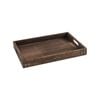 SOGA Medium Walnut Rectangle Wooden Tray