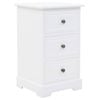 vidaXL Bedside Cabinet and Pinewood Drawers Side Table Bedroom Nightstand
