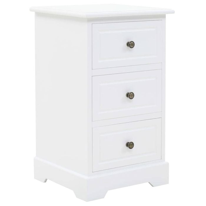 vidaXL Bedside Cabinet and Pinewood Drawers Side Table Bedroom Nightstand