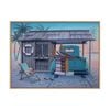 Artey | Love Shack - Framed Canvas - Natural Frame - 60 x 80cm