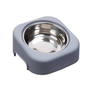 Happy Tails Sloped Bowl With Steel Inserts