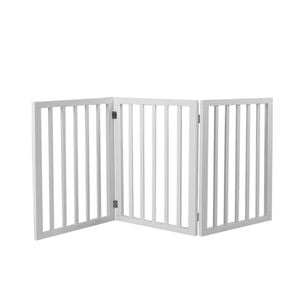 Pawz 3-Panel Wooden Foldable Pet Gate White