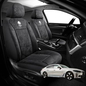 Australian Goose Edition Front Seat Covers for BMW i4 Gran coupe 2022 - Current (G26) - Suede, Universal Fit - Black