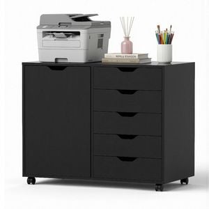 Artiss Mobile Filing Cabinet 5 Drawer With Door