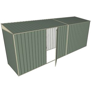 Build-A-Shed 1.2 x 5.2 x 2.0m Skillion Single Hinged Side Door Shed - Green