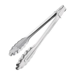 Nisbets Essentials Catering Tongs Stainless Steel All Purpose Kitchen Utensils 240mm