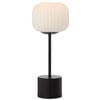 Telbix Liam Modern Table Desk Lamp Light Metal Glass Black Matte