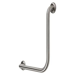 Metlam Australia 450mm x 450mm Satin Stainless Steel 90 Degree Ambulant Grab Rail