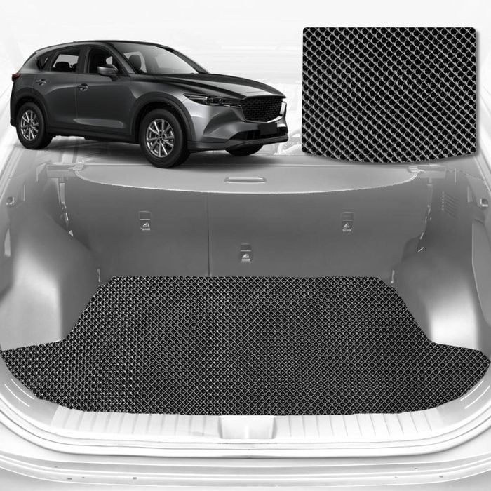 6D Diamond Car Boot Mat for Mazda CX-5 (KF)2017-Current-Cargo Mat-Black-Outback GT