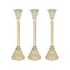 3PK Glass 36cm Extra Large Belle Taper Stick Candle Holder - Champagne