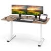 Costway 1.4 x 0.7M Electric Standing Table Motorised Computer Desk Natural