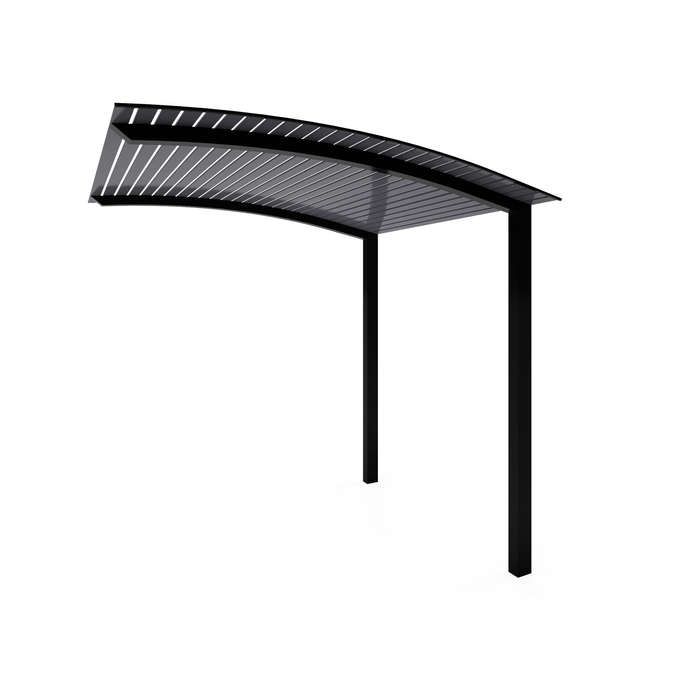 Exterior Life 3.25m Miami Curved Black/Monument Pergola