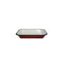 Urban Style Enamelware 14cm Pickle Tray Rectangle Food Bowl w/ Black Rim Red