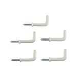 Everhang 25mm White PVC Coated Square Hook - 5 Pack