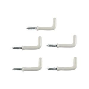 Everhang 25mm White PVC Coated Square Hook - 5 Pack