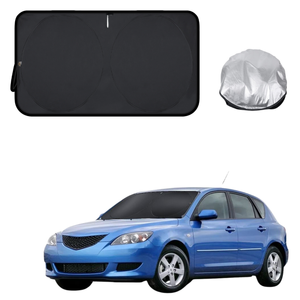 Front Windscreen Sun Shade for Mazda 3 2004 - 2009 BK - Standard 150 x 85 cm - Black